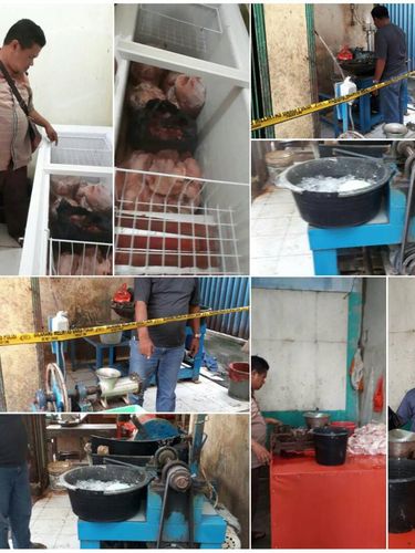 Polisi Tangkap Pengoplos Daging Ayam dengan Babi