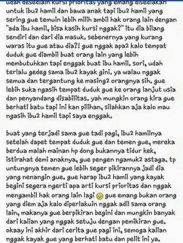 Curhat Kursinya Direbut Ibu Hamil di KRL, Wanita Ini Dikecam Netizen