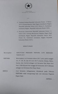 Resmi! 23 Juni Jadi Cuti Bersama Lebaran