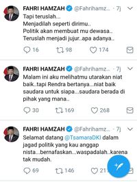 Fahri Hamzah 'Kuliahi' Tsamara Tentang Politik Lewat Twitter