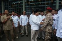 Tinggalkan Lokasi Acara Temu Kader, Prabowo Disapa 'Pak Presiden'