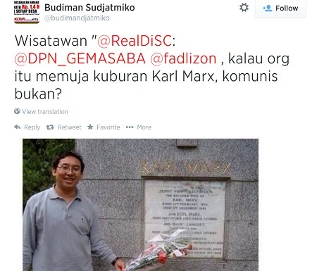 (ZONK!&#93; Jubir Jokowi: Fadli yang 'Ziarah' Karl Marx, Kok Jokowi yang Dituduh Komunis