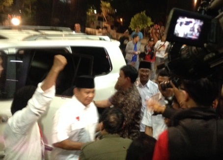 Tiba di Bidakara, Prabowo Siap Hadiri Syukuran Kemenangan