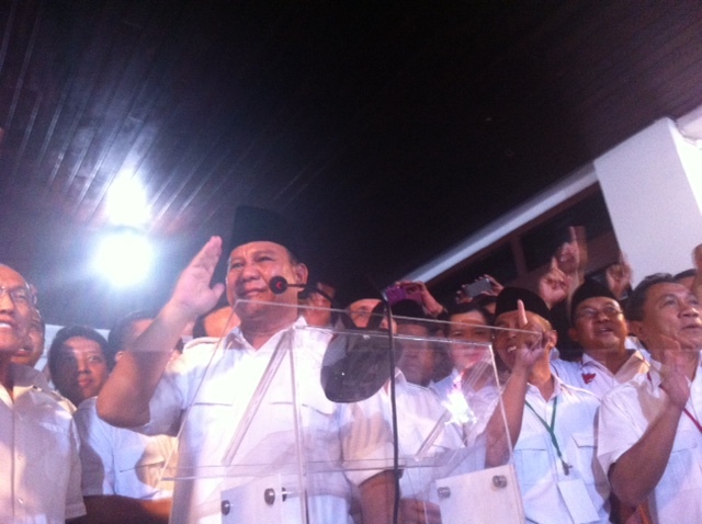 Tiba di Bidakara, Prabowo Siap Hadiri Syukuran Kemenangan