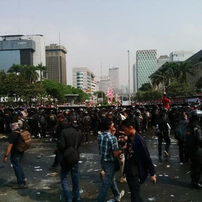 (Buru2 diekstrak) Setelah Dihalau, Massa Prabowo Berkurang dari 5.000 Jadi 1.000 Oran