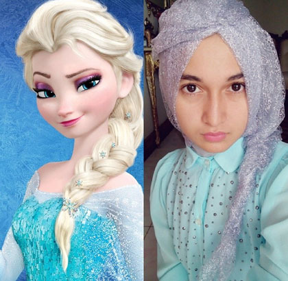 Hijab Style: 5 Hijabers Bergaya Ala Elsa 'Frozen'