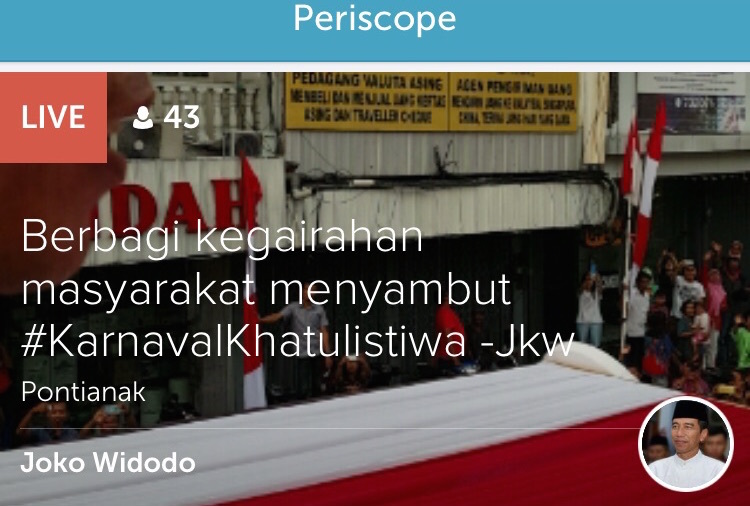 Jokowi Jadi Reporter di Periscope