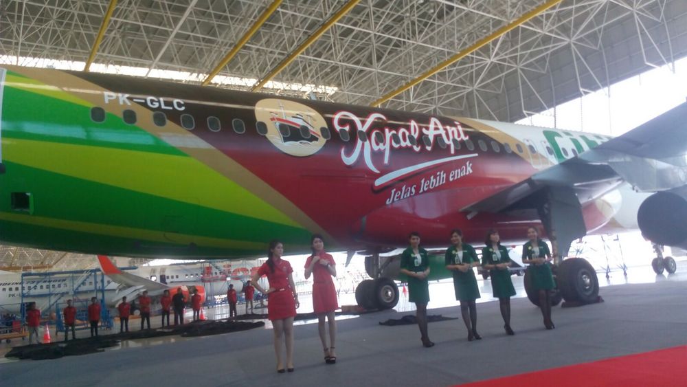 Logo Kapal Api Menempel di Badan Airbus 320 Citilink