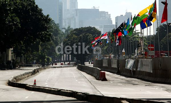 &#91;FOTO&#93; Seperti Ini Wujud Jalur Protokol di Jakarta Kala Delegasi KAA Lewat