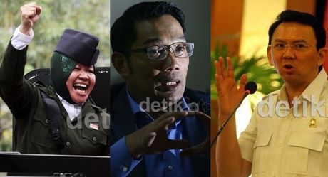 &#91;Hasil Komplit Survei&#93; 'Head to Head' Ahok vs Ridwan Kamil vs Risma, Siapa Menang?