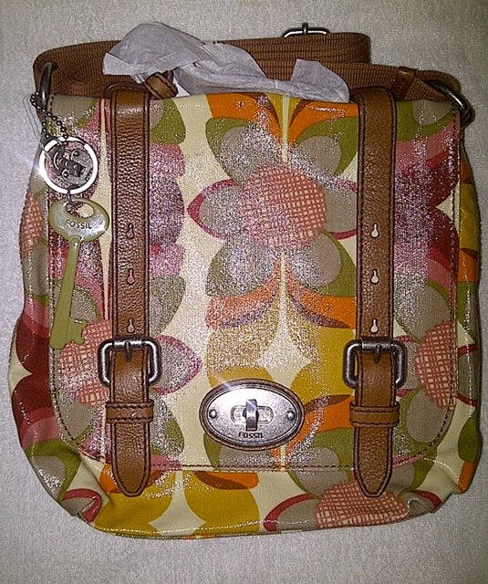 Terjual NWT Fossil Handbag Key Per Organizer Flap Tas 