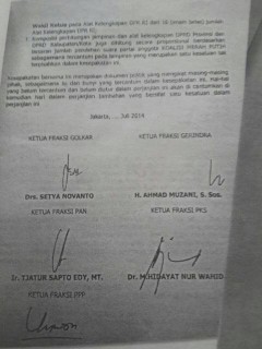 Beredar Dokumen Kesepakatan Politik, Partai Golkar Jadi Ketua DPR, Demokrat Ketua MPR