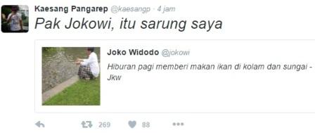 Hiburan Pagi, Jokowi Pakai Sarung Kaesang atau Gibran?