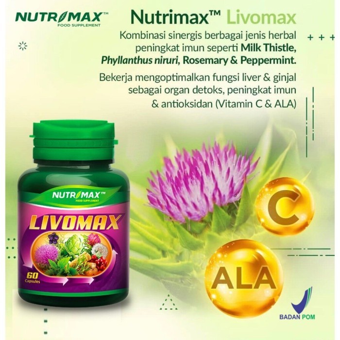 Jual Livomax Nutrimax Isi 30 Kapsul Vitamin Liver Dan Ginjal Kaskus