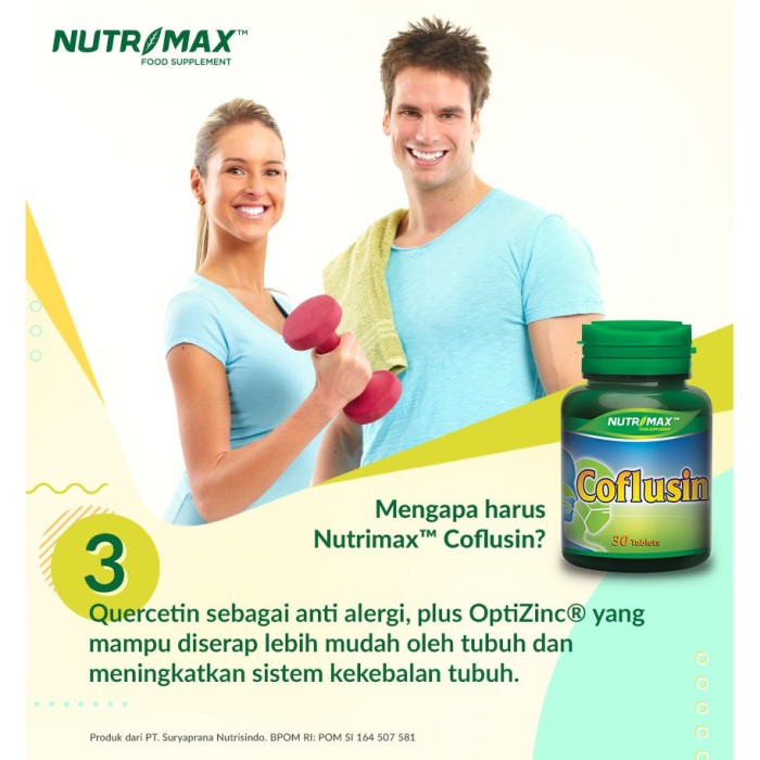 COFLUSIN NUTRIMAX ISI 30 TABLET VITAMIN MINERAL OBAT ALERGI SINUSITIS