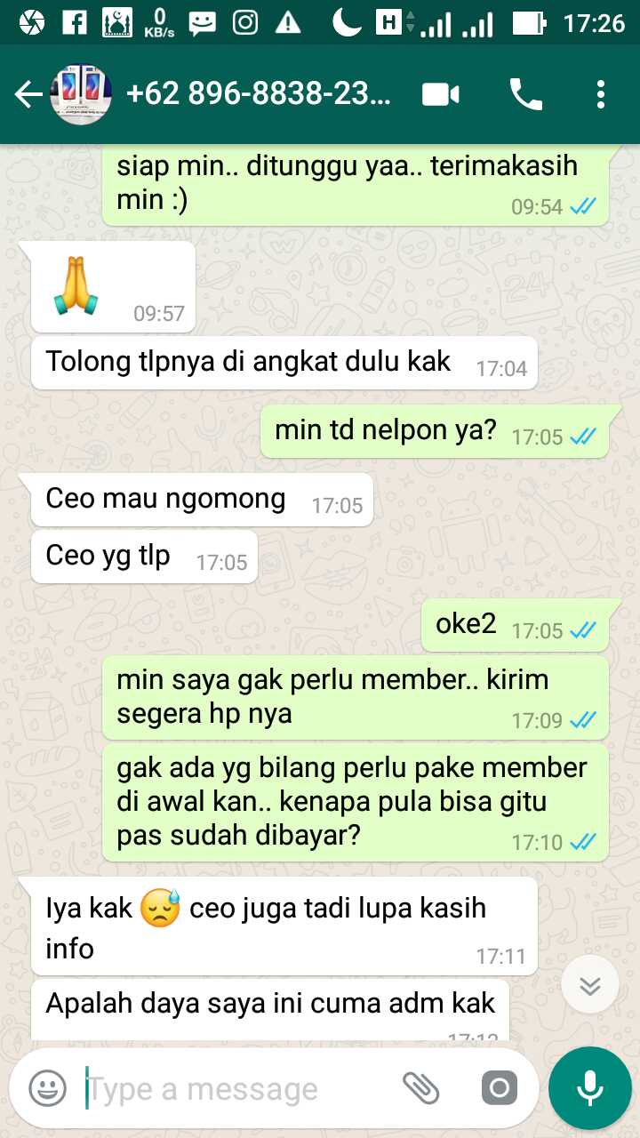 Penipuan Beli HP di PSTORE || pstorebtm.com atau https://www.fb.com/PstoreReal