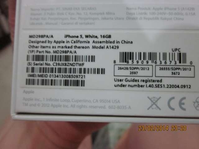 Iphone 5 White second 16 GB Garansi SES 100% mulus