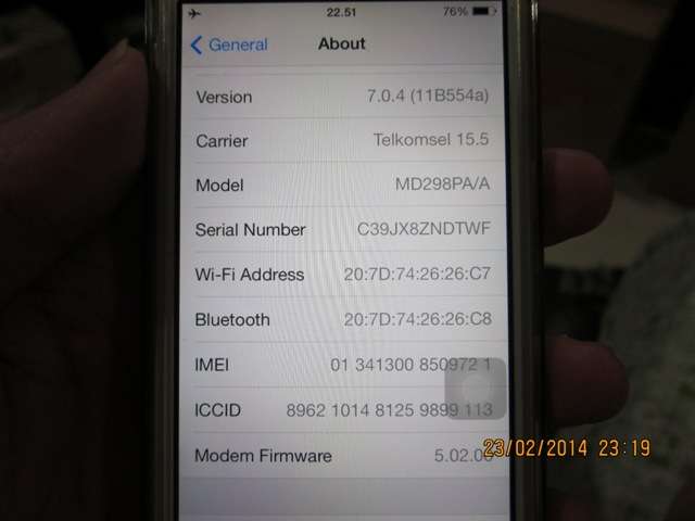 Iphone 5 White second 16 GB Garansi SES 100% mulus