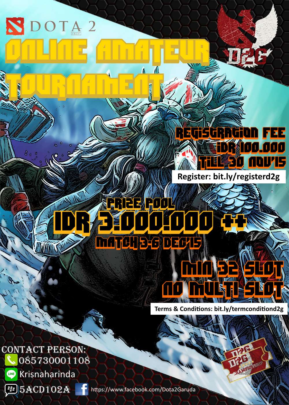 DOTA 2 GARUDA TOURNAMENT 3-6 DESEMBER 2015