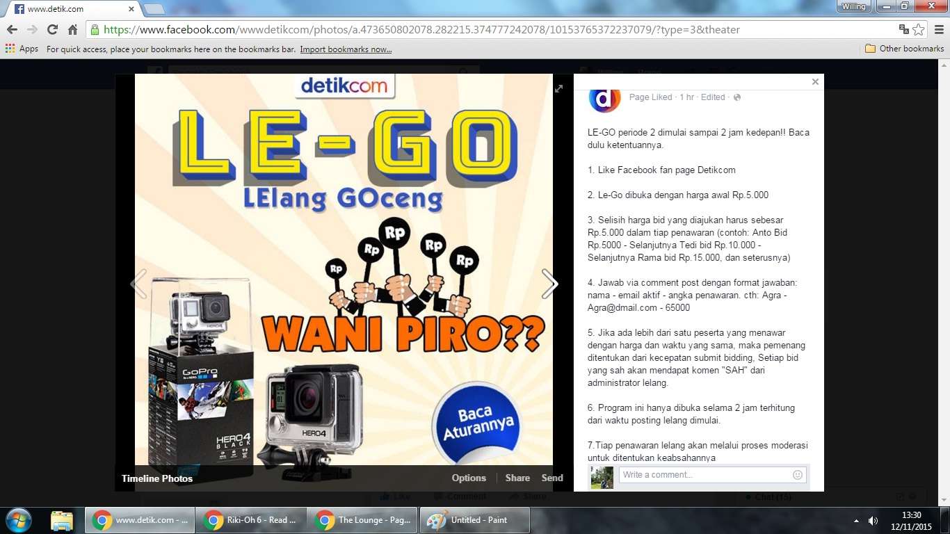 Lelang goceng dari detik.com 