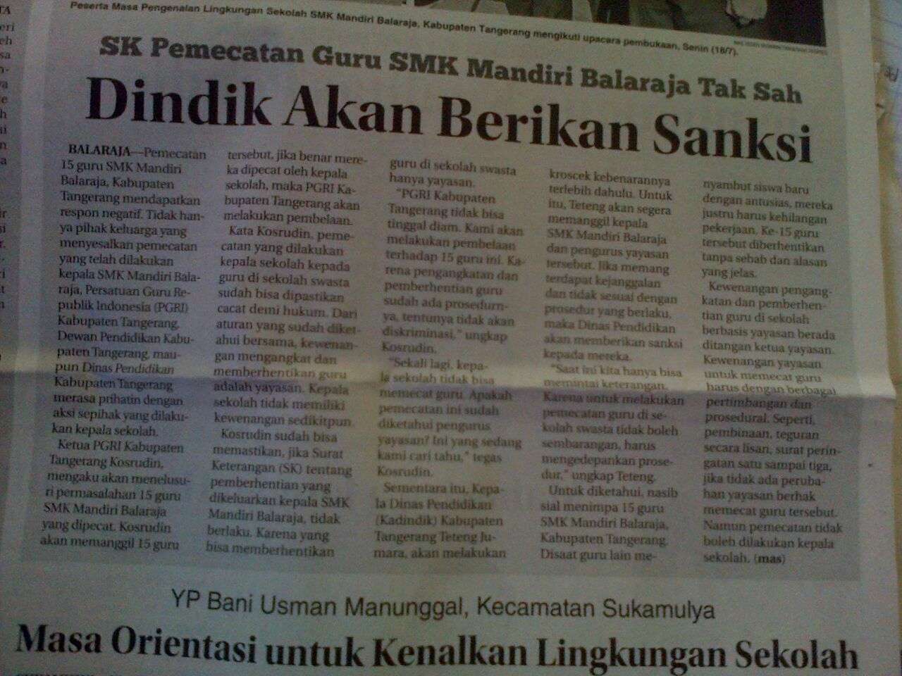 15 GURU DIBERHENTIKAN TANPA SEBAB DAN ALASAN YANG JELAS!!