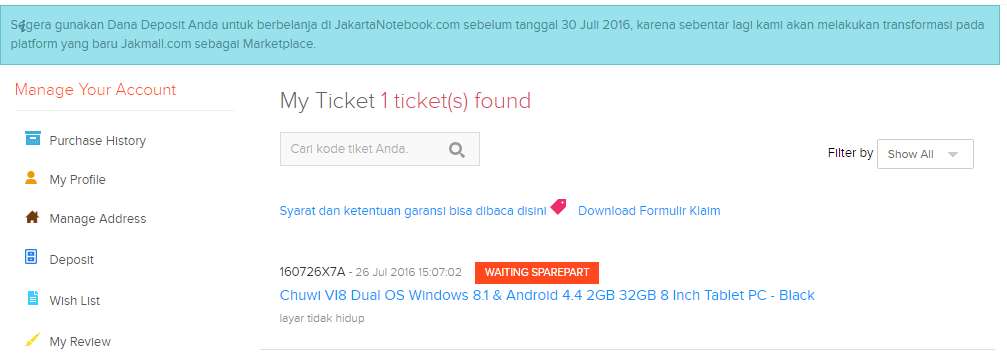 Jakartanotebook Pelayanan super mengecewakan, Jakartamall.com ?? Hati-hati saja