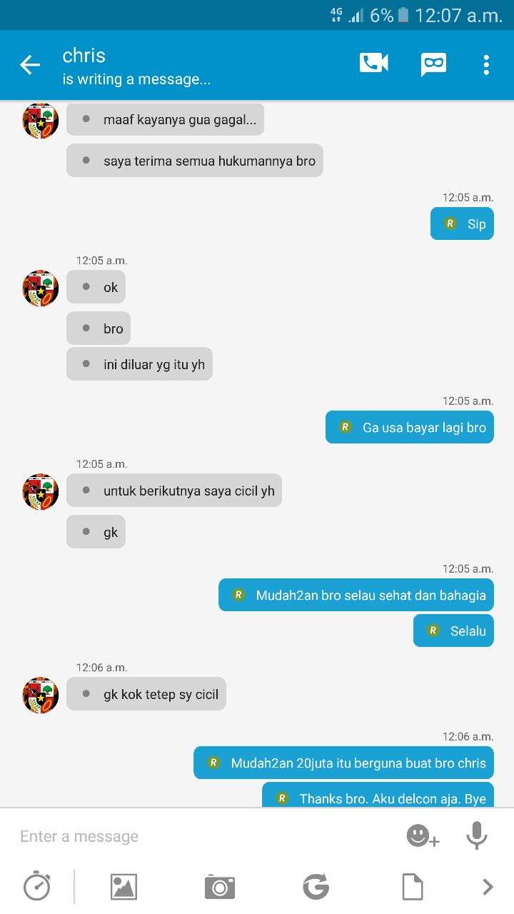 HATI2 DENGAN CHRIS GUNAWAN PEMILIK SPA H69 BALI (BUKTI GAMBAR SCREENSHOT)