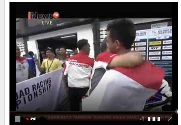 CBR250RR hantarkan Gerry kibarkan Merah Putih