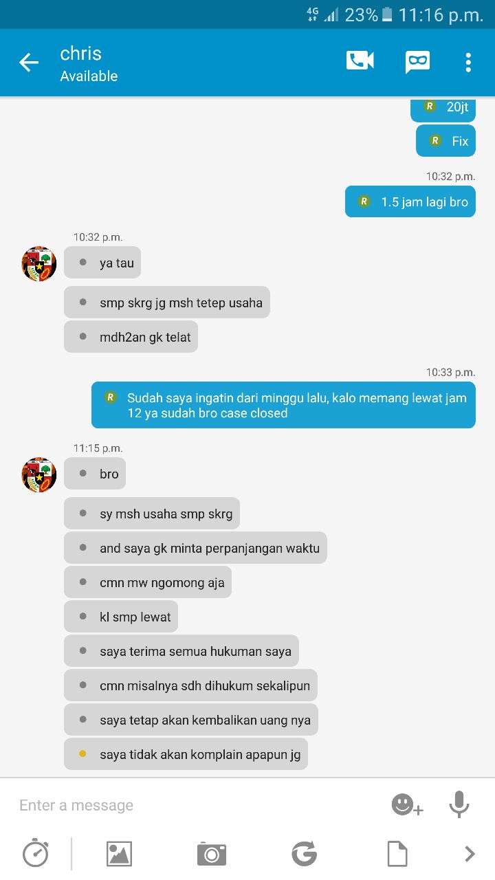 HATI2 DENGAN CHRIS GUNAWAN PEMILIK SPA H69 BALI (BUKTI GAMBAR SCREENSHOT)