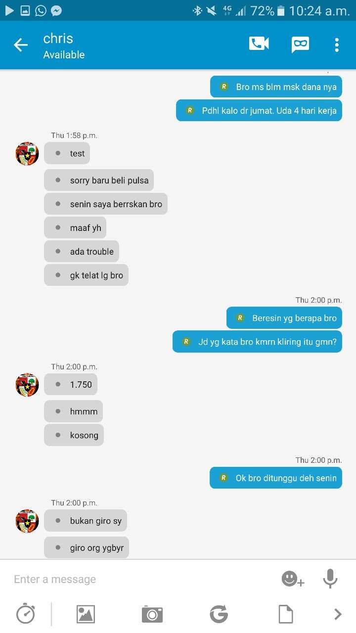 HATI2 DENGAN CHRIS GUNAWAN PEMILIK SPA H69 BALI (BUKTI GAMBAR SCREENSHOT)