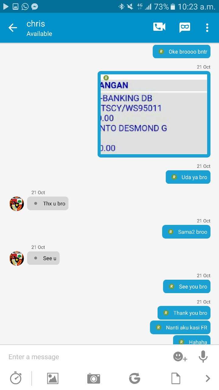 HATI2 DENGAN CHRIS GUNAWAN PEMILIK SPA H69 BALI (BUKTI GAMBAR SCREENSHOT)