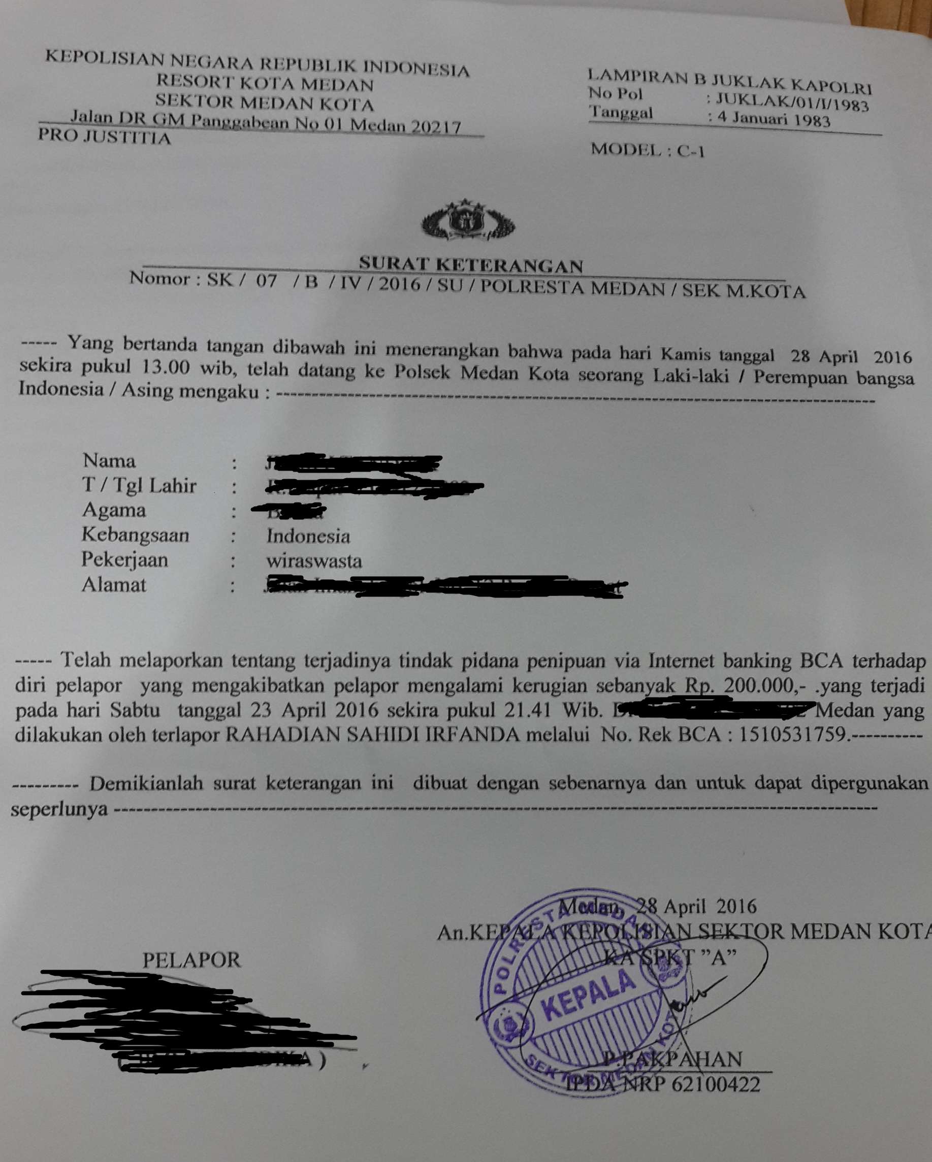 Surat Terbuka kepada saudara RAHADIAN SAHIDI IRFANDA