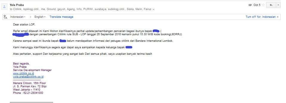 PENANGANAN BAGASI HILANG MASKAPAI CITILINK MENGECEWAKAN (KEEP UPDATE)