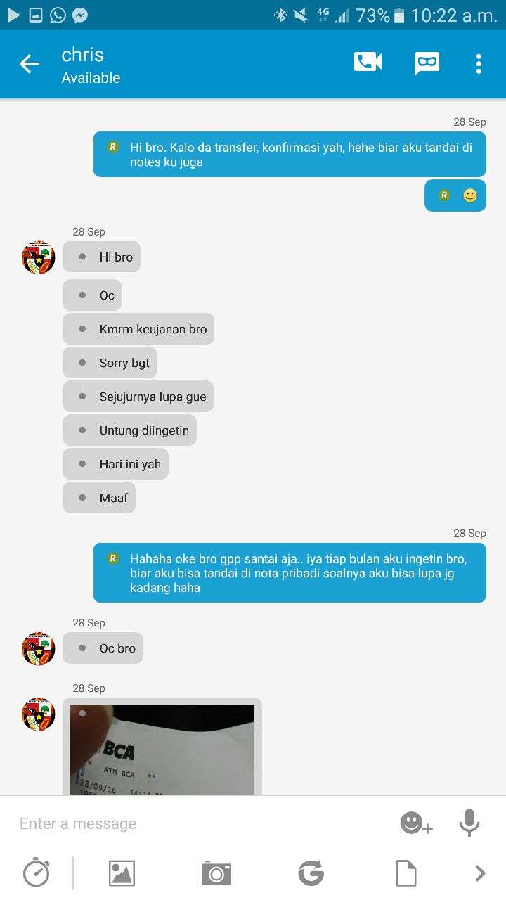 HATI2 DENGAN CHRIS GUNAWAN PEMILIK SPA H69 BALI (BUKTI GAMBAR SCREENSHOT)