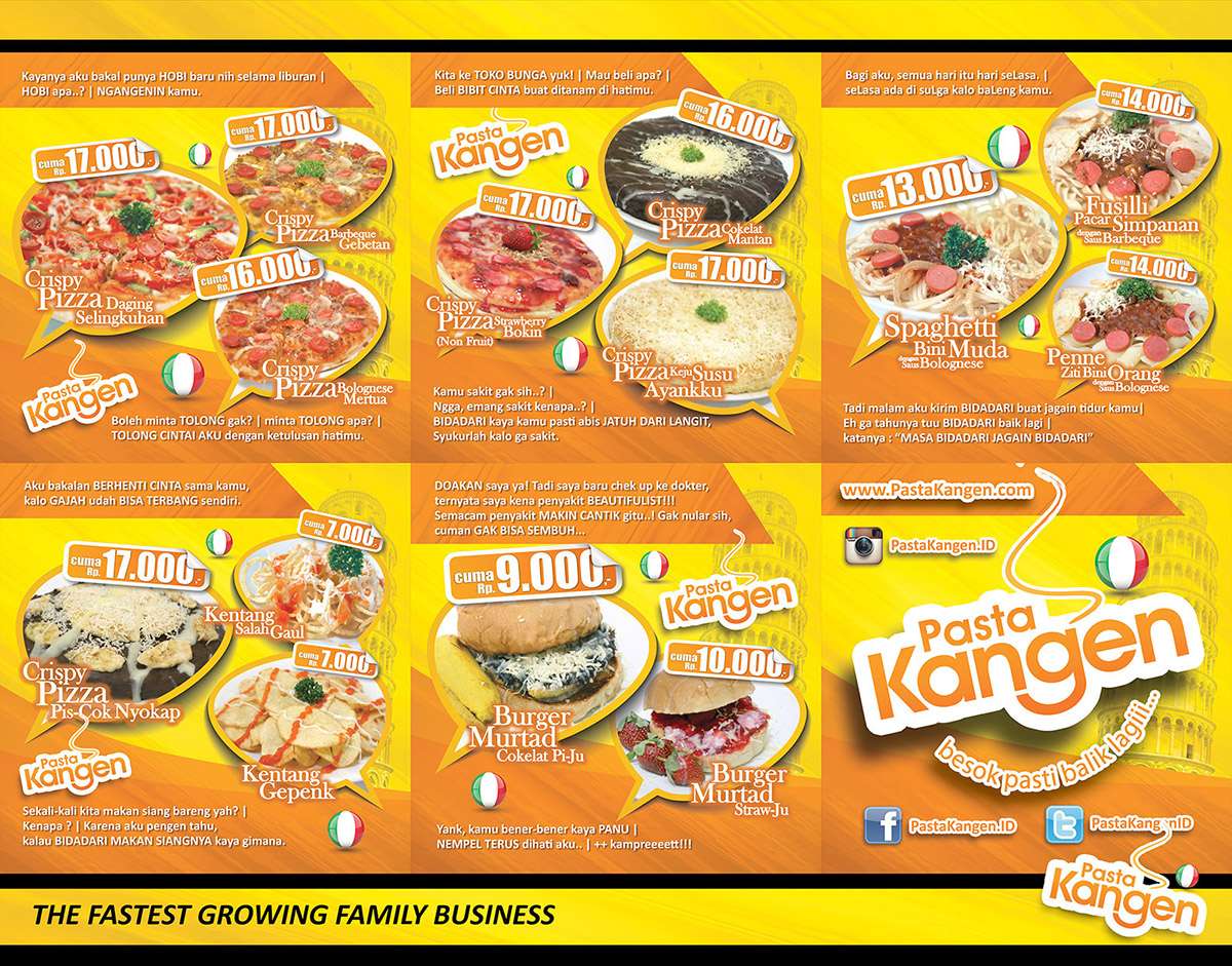 (WAJIB MASUK) PASTA KANGEN Penuh Dengan Menu Inovasi