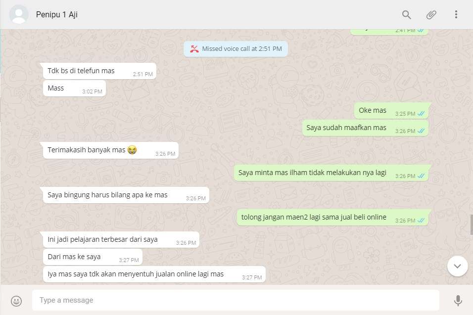 LAPORAN PENIPUAN AGAN KASKUS USER andyngek 100% PENIPU