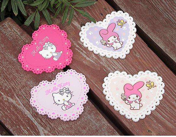 READY STOCK CUP COASTER / TATAKAN GELAS KITTY, MELODY, JAPANESE GIRL, RILAKKUMA