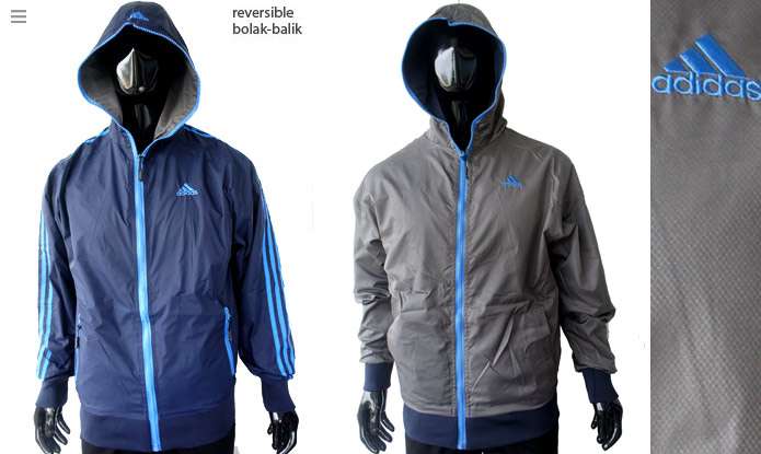 Jaket Hoodie PARASUT IMPORT Bisa Bolak-balik : Nike, Adidas, ZARA, CK SPORTIF