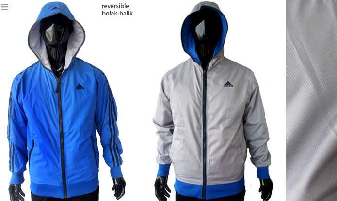 Jaket Hoodie PARASUT IMPORT Bisa Bolak-balik : Nike, Adidas, ZARA, CK SPORTIF
