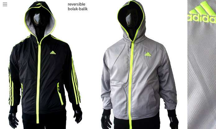 Jaket Hoodie PARASUT IMPORT Bisa Bolak-balik : Nike, Adidas, ZARA, CK SPORTIF