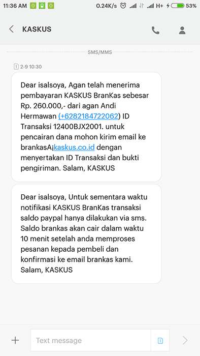 &#91;WASPADA&#93; Penipuan modus SMS Brankas