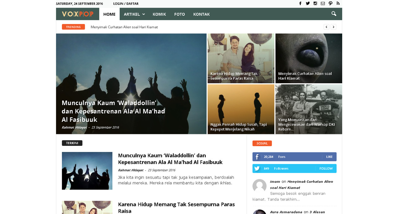 Nih, Media Alternatif Buat Agan yang Sumpek Sama Berita Itu-Itu Mulu