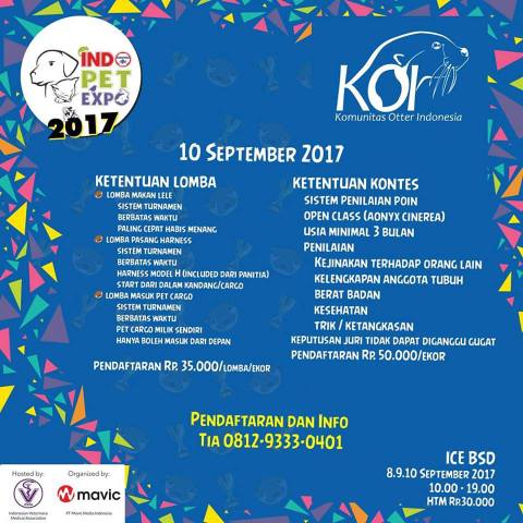 INDO PET EXPO 2017 (8 - 10 September 2017) yuk dateng!
