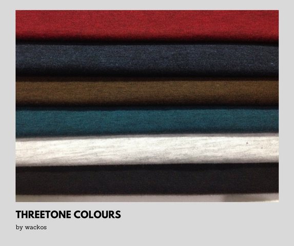 kaos polos slimfit threetone bandung