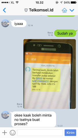 Modus Penipuan Kuota Internet oleh Telkomsel.Id (LINE)