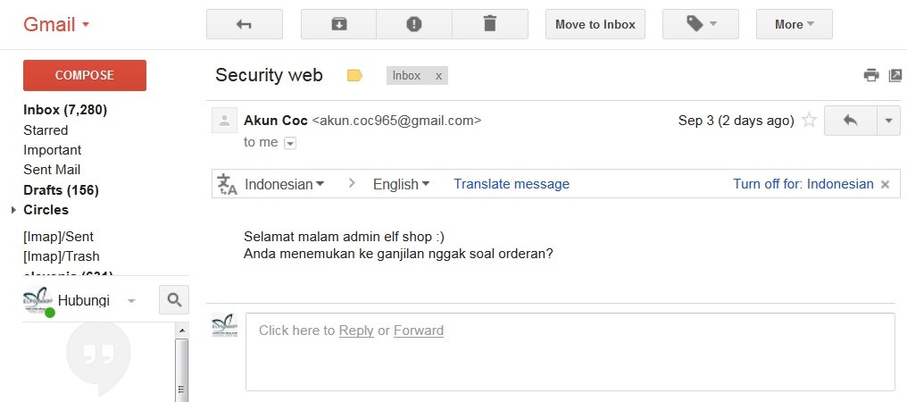 Modus Penipuan toko Online yang mengatasnamakan Elfs shop