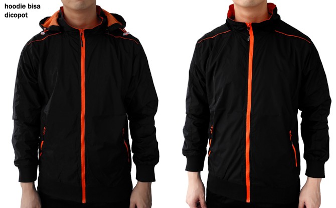 Jaket Hoodie PARASUT IMPORT Bisa Bolak-balik : Nike, Adidas, ZARA, CK SPORTIF