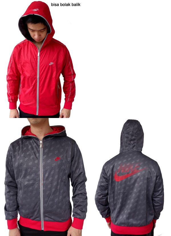 Jaket Hoodie PARASUT IMPORT Bisa Bolak-balik : Nike, Adidas, ZARA, CK SPORTIF