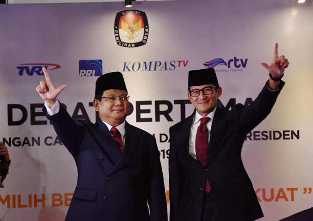 Prabowo-Sandi Unggul Debat Capres Berdasarkan Pedoman Skoring Internasional