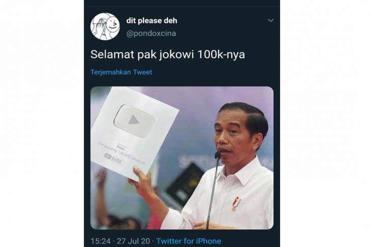  Jokowi dapat Youtube Silver Play Button terkait COVID-19? Cek faktanya